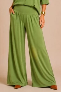 Pantalona Celeste Tecido Fluity