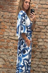 Pantalona Celeste Tecido Fluity