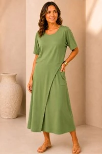 Vestido com sobreposição Adele em Fluity