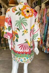 Conjunto Bermuda + Kimono em viscose