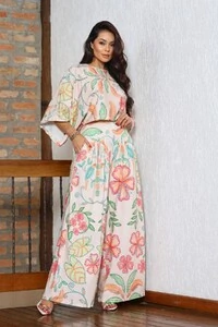 Pantalona Celeste Tecido Fluity