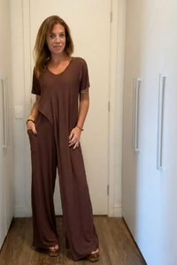 Macacão com Sobreposição Clarice em malha