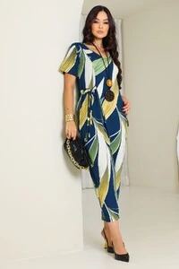 Macacão Encanto com amarração lateral em malha