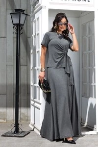 Saia Longa Com Recortes Lisa