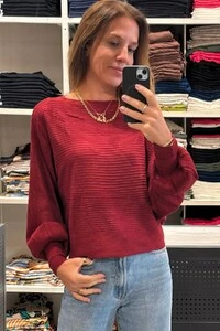 Blusa Morcego Lãzinha Canelada