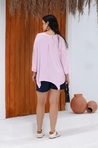 Blusa Assimétrica com bicos em malha Mila