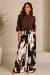 Pantalona Celeste Tecido Fluity