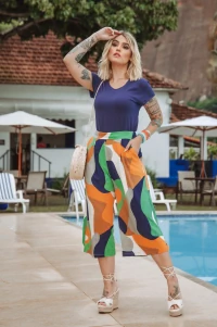 Pantacourt Estampada