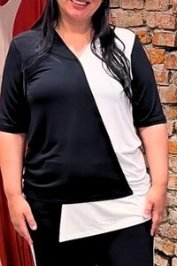 Blusa Bicolor em malha Serena