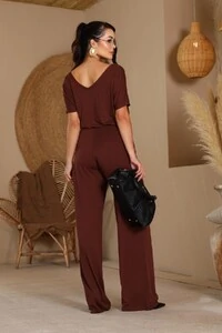 Blusa Decote V Frente e Costas