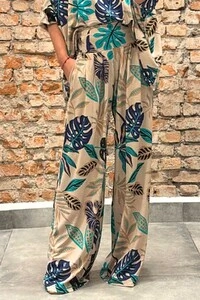 Calça Pantalona Estampada