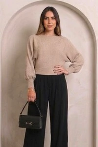 Blusa Morcego Lãzinha Canelada