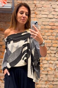 Blusa Ombro a Ombro Areta Estampada
