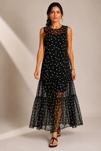 Vestido Tule Regata