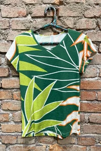 Blusa Básica Manga Curta Estampada
