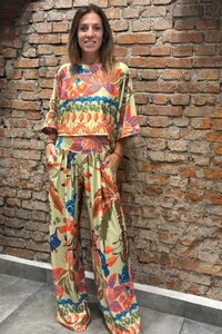 Pantalona Celeste Tecido Fluity