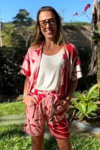 Bermuda Estampada Com Cinto