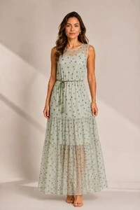 Vestido Tule Regata