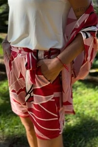 Bermuda Estampada Com Cinto