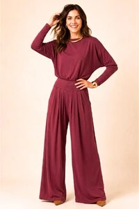 Pantalona Celeste Tecido Fluity