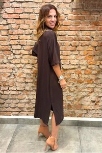 Vestido Gola Alta em Malha Mônaco