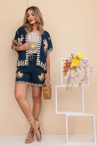 Conjunto Raiz Tropical Bermuda + Kimono