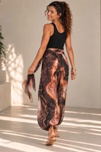 Calça aladim Jade em Tule