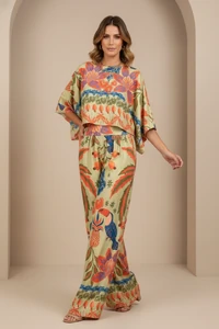 Pantalona Celeste Tecido Fluity