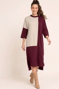 Vestido Bicolor Toronto em Moletinho