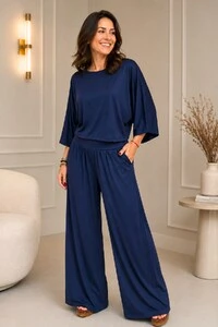 Pantalona Celeste Tecido Fluity