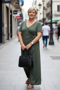 Macacão Pantalona Dulcinéia Manga Curta