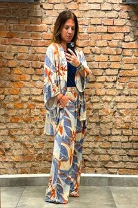 Kimono Esmeralda Estampado- Tam. Único