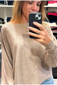 Blusa Morcego Lãzinha Canelada