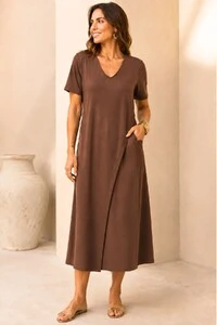 Vestido com sobreposição Adele em Fluity