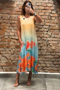 Vestido Lila Estampado
