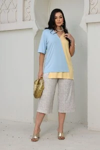 Blusa Bicolor em malha Serena