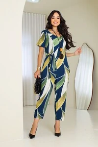 Macacão Encanto com amarração lateral em malha