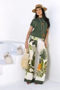 Blusa manga curta em malha Luar