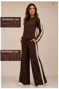 Blusa em Moletinho com faixa lateral June