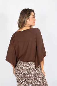 Blusa Manga Quadrada Lisa