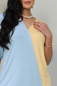Blusa Bicolor em malha Serena