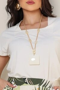 Blusa Decote Quadrado em Malha Lily
