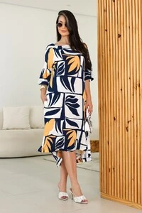 Vestido Glória em malha crepiada