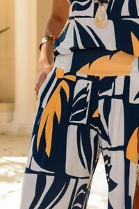 Calça Pantalona Sublime em Malha Crepiada