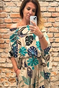 Blusa Ombro a Ombro Areta Estampada