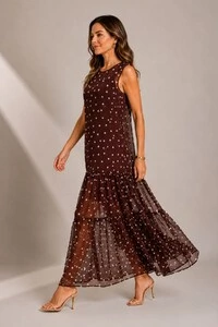 Vestido Tule Regata