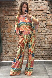 Pantalona Celeste Tecido Fluity