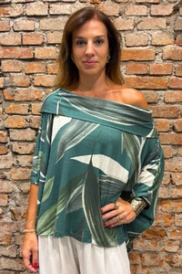 Blusa Ombro a Ombro Areta Estampada