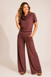 Pantalona Celeste Tecido Fluity