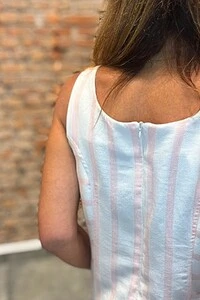 Vestido Listras em Viscolinho